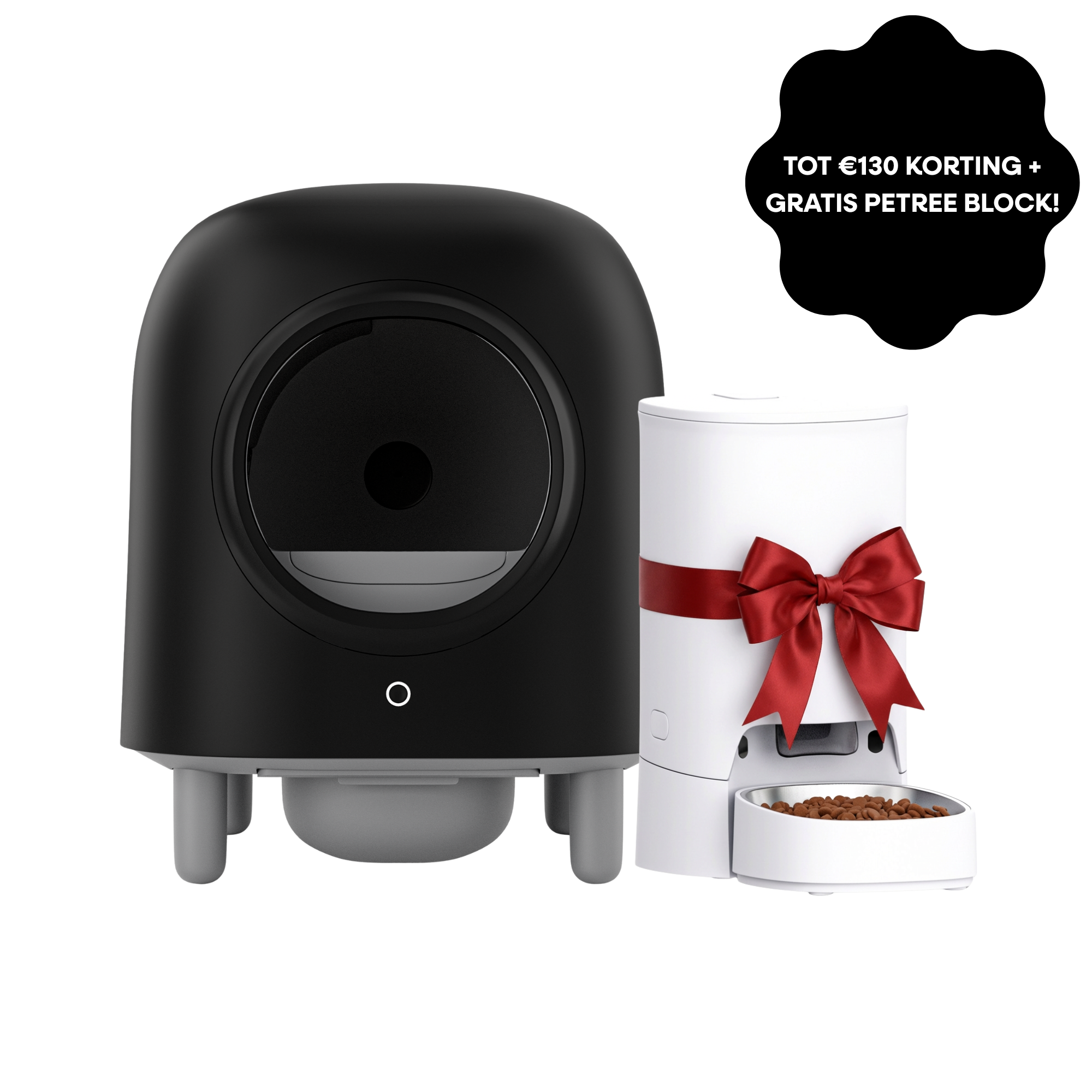 Petree Cube – Self-Cleaning Litter Box – Black Edition