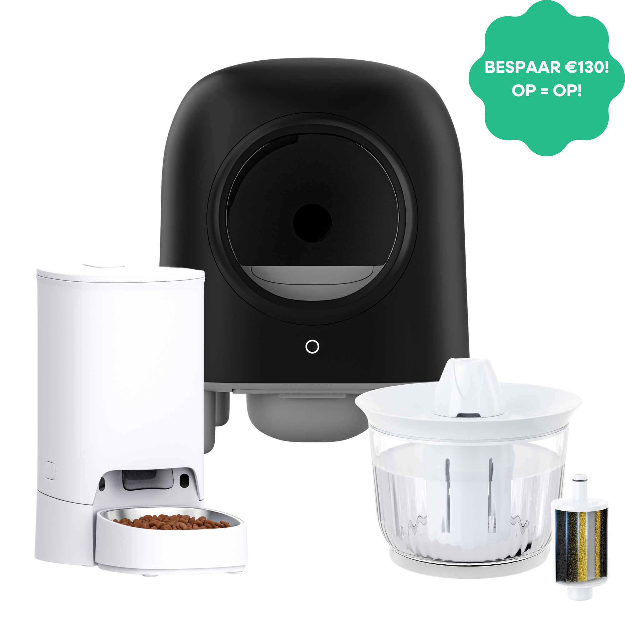 Petree Complete Care Bundel: Cube (Zwart), Splash & Block!
