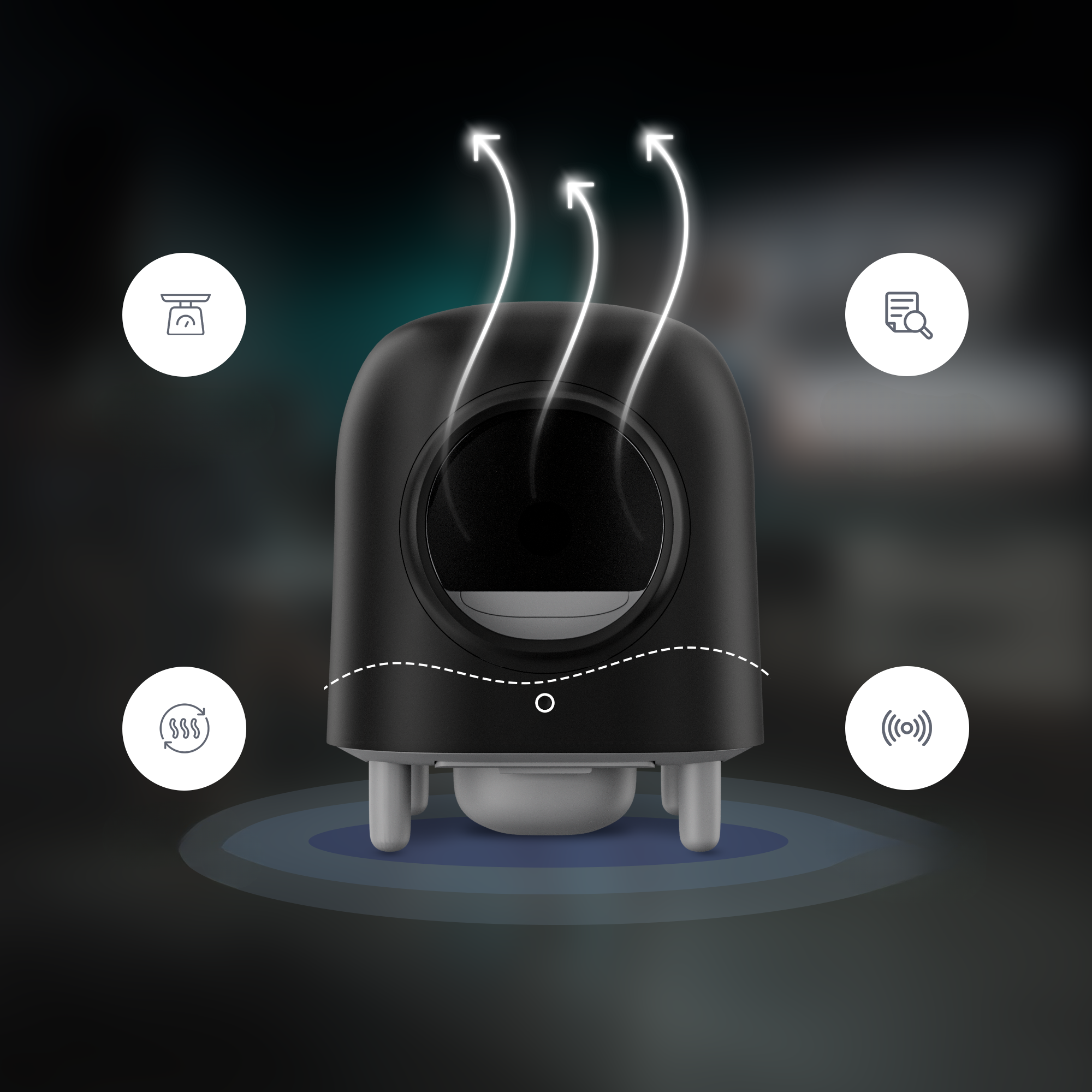 PRE-ORDER – Petree Cube – Self-Cleaning Litter Box – Black Edition