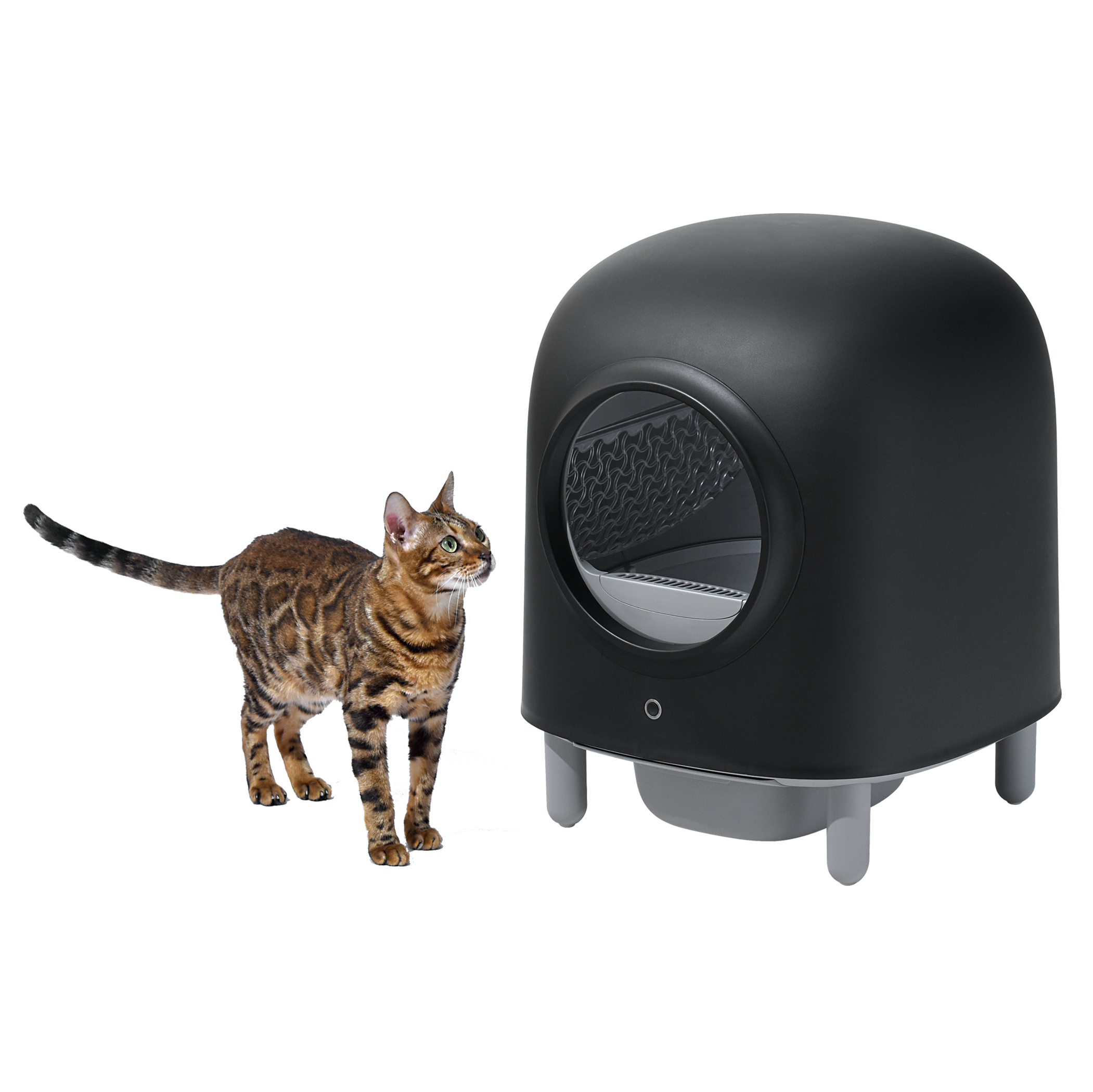 Petree Cube - Self-Cleaning Litter Box - Black Edition