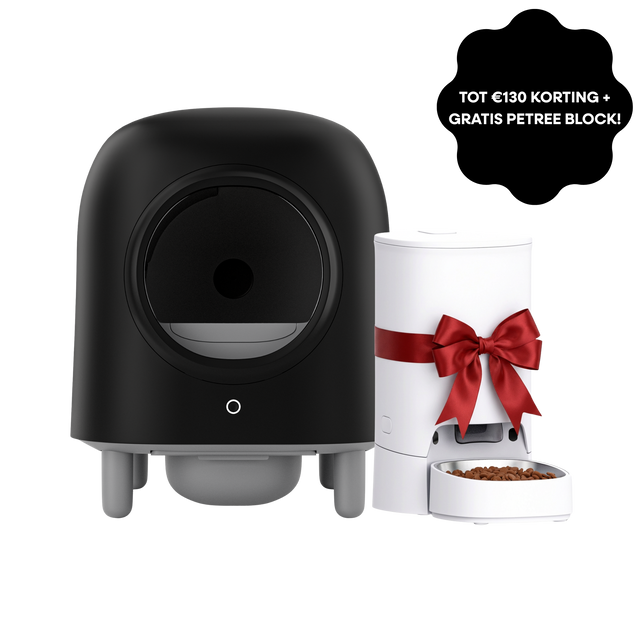 Petree Cube – Bac à litière autonettoyant – Édition Noire