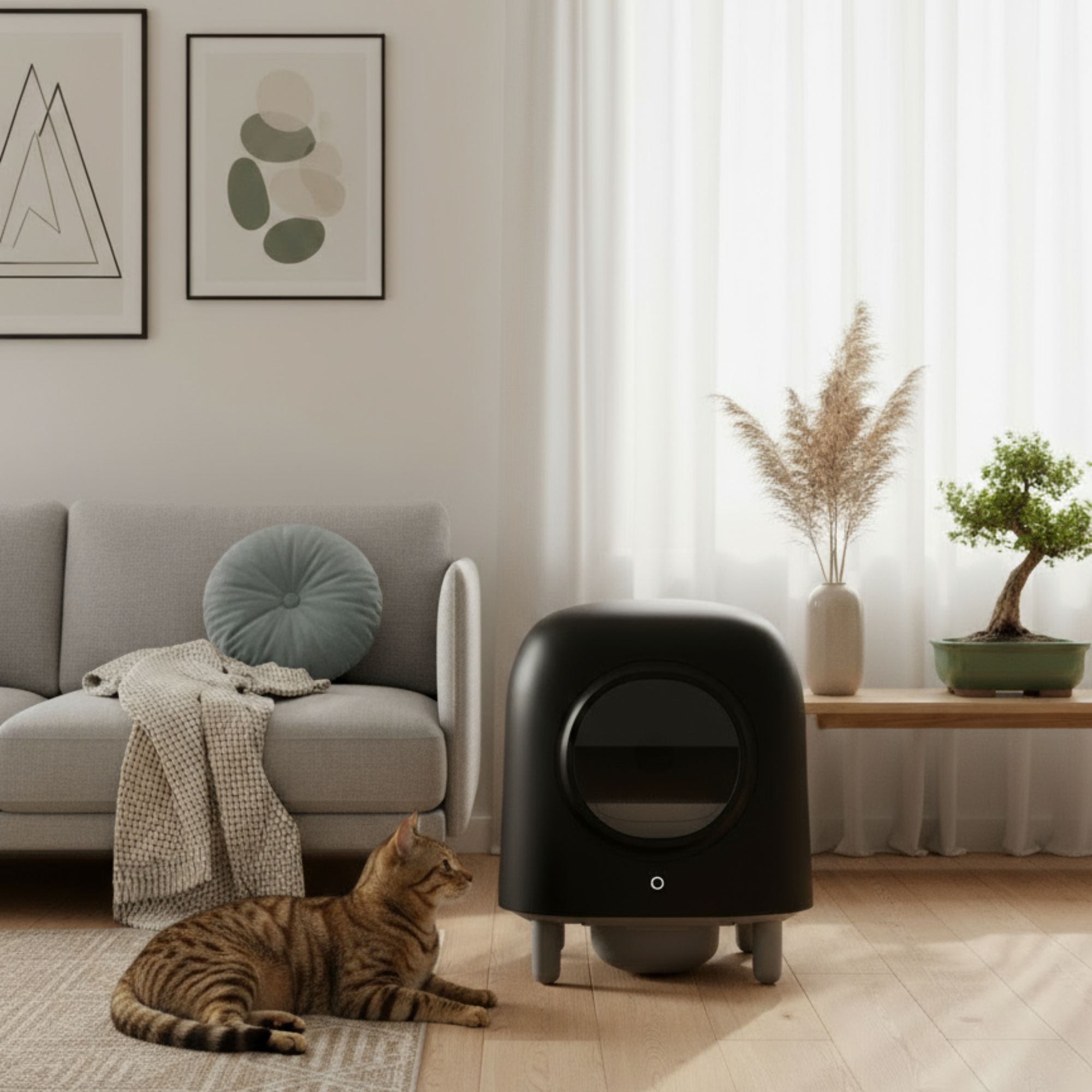 PRE-ORDER – Petree Cube – Self-Cleaning Litter Box – Black Edition