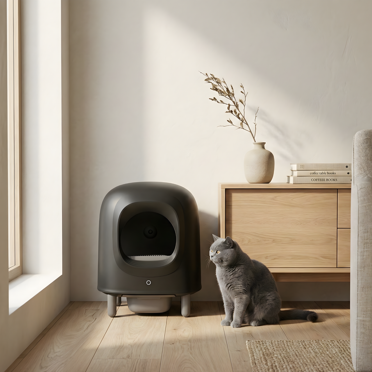 Petree Cube v2 - Zelfreinigende kattenbak - Black Edition