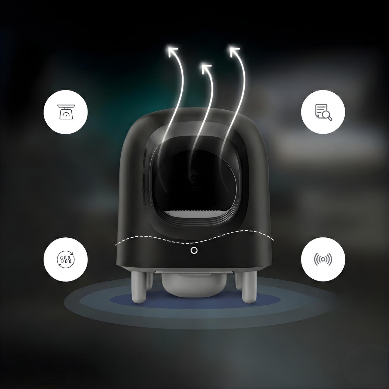 Petree Cube v2 - Zelfreinigende kattenbak - Black Edition