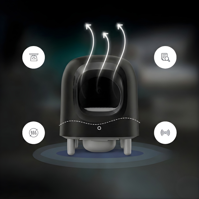 Petree Cube v2 - Zelfreinigende kattenbak - Black Edition